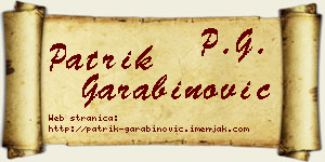 Patrik Garabinović vizit kartica